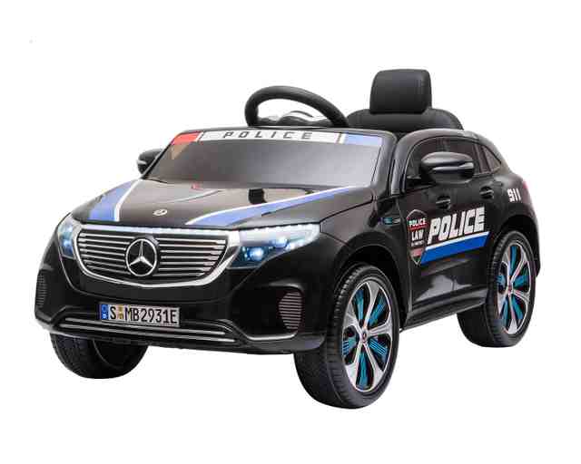 Kikkaboo Акумулаторна кола Licensed Mercedes Benz EQC400 Police Black