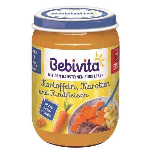Bebivita Пюре Картофи,моркови и телешко месо 190гр.