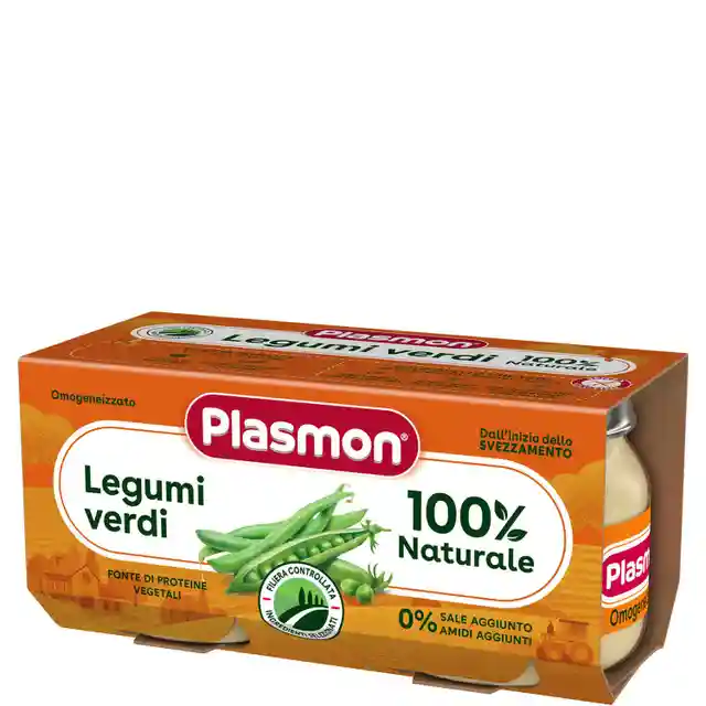 Plasmon Меню бобови култури със зеленчуци 2х80 гр. от 6 месец