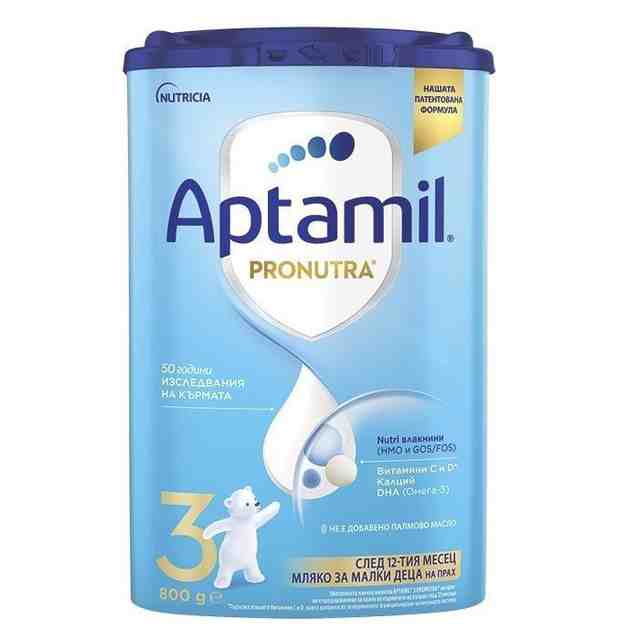Aptamil 3 PRONUTRA Мляко за малки деца от 12м, 800 гр
