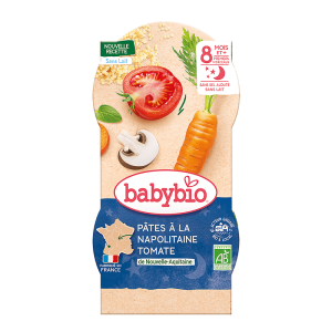 babybio Био Меню Лека нощ Паста с Домати, 2 x 200 гр. след 8м