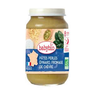 babybio Био пюре Перлена паста Спанак, Козе сирене от Франция, 200гр. след 8м