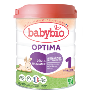 Babybio Optima 1 Био Адаптирано мляко за новородени 0–6 месеца, 800 г – органично бебешко мляко с витамини и минерали за здравословен старт.