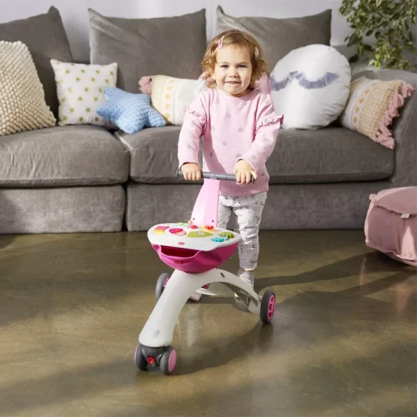 Tiny Love Walk Behind and Ride-on Триколка за бутане и яздене 5-в-1 розова
