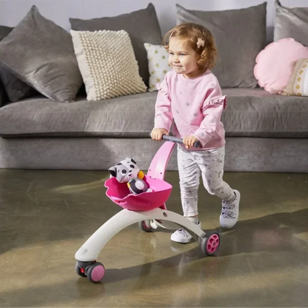 Tiny Love Walk Behind and Ride-on Триколка за бутане и яздене 5-в-1 розова