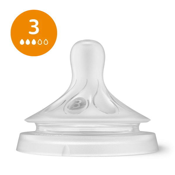 Philips AVENT Natural Response Биберони без протичане-Комплект 3 бр, Поток 3, 4, 5