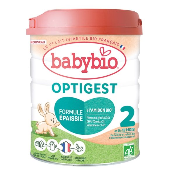 Babybio Optigest 2 – Био адаптирано мляко 6–12 месеца, 800 g