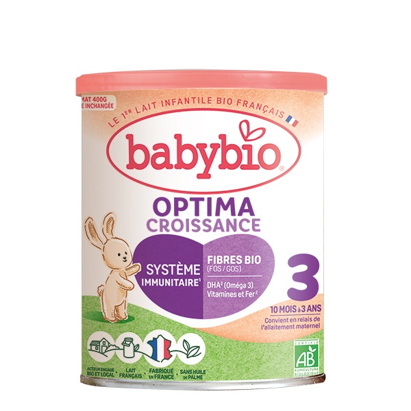 BBabybio Optima 3 Био преходно мляко 10м.–3г., 400 г – органично и здравословно за бебета