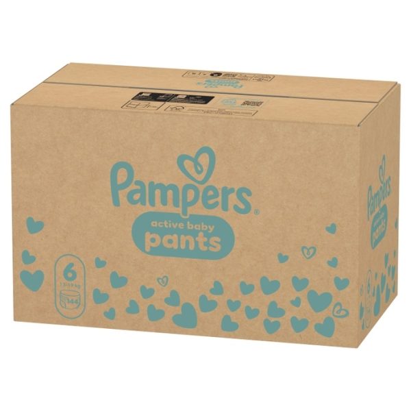 Pampers Active Baby Pants гащички размер 6 (13-19 кг), 144 бр. Monthly Pack