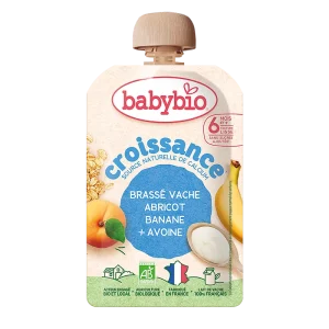 Babybio Био мус от краве кисело мляко с кайсия, банан и овес 6+ месеца 100 г