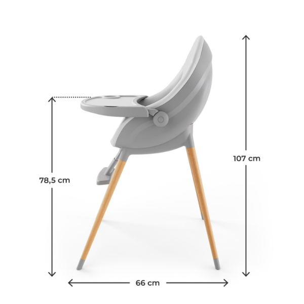 KinderKraft FINI UP столче за хранене GREY