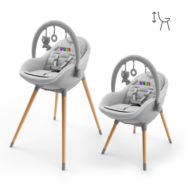 KinderKraft FINI UP столче за хранене GREY