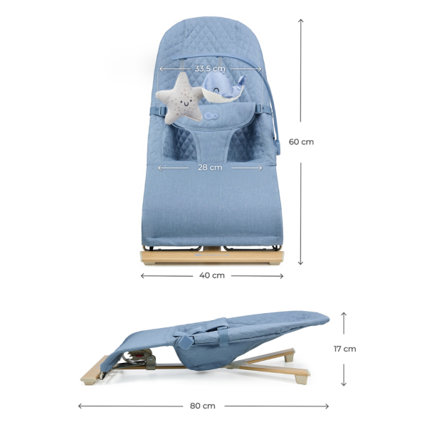 Kinderkraft MIMI шезлонг NORDIC BREEZE